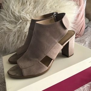 Tan Colored Open Toe Heels